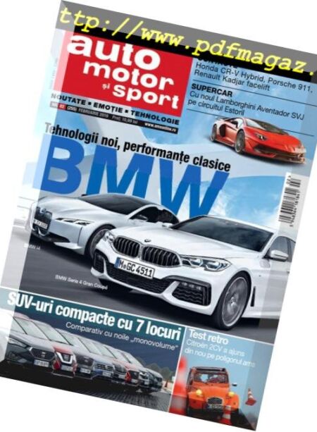 Auto, motor si sport Romania – februarie 2019 Cover