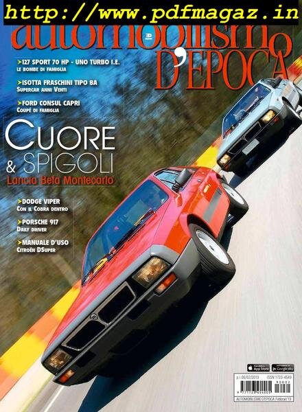 Automobilismo d’Epoca – Febbraio 2019 Cover