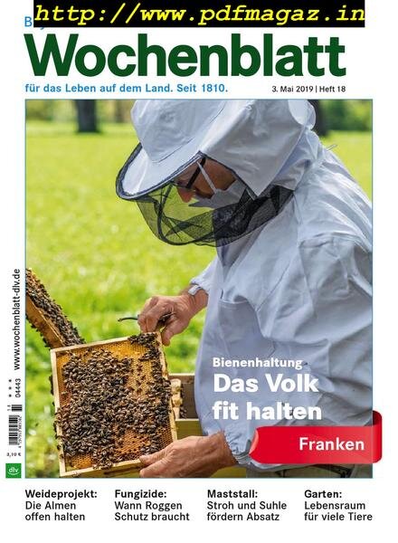 Bayerisches Landwirtschaftliches Wochenblatt Franken – 02 Mai 2019 Cover