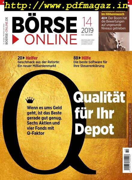 BOrse Online – 04 April 2019 Cover