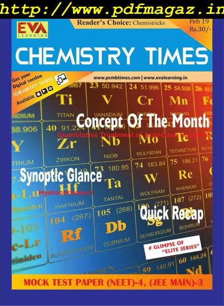 Chemistry Times – February 2019 Cover