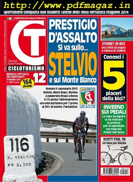 Cicloturismo – Dicembre 2014 Cover