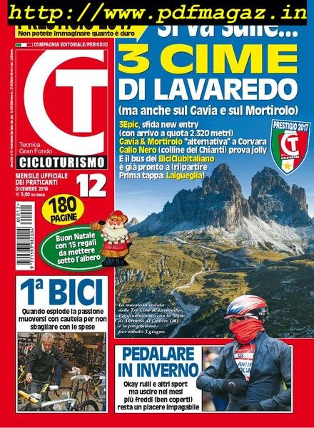 Cicloturismo – Dicembre 2016 Cover