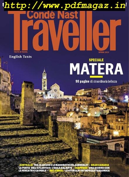 Conde Nast Traveller Italia – Spring 2019 Cover