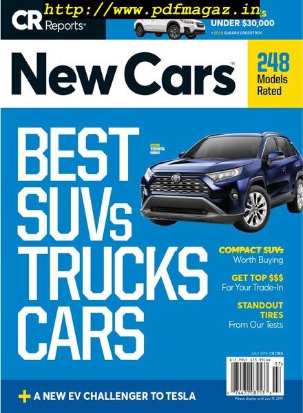 Consumer Reports New Cars – July 2019 Cover