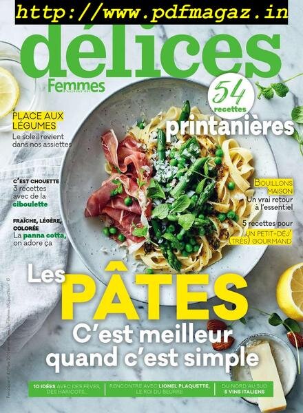 Delices de Femmes d’Aujourd’hui – Mars 2019 Cover