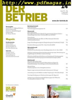 Der Betrieb – 05 April 2019