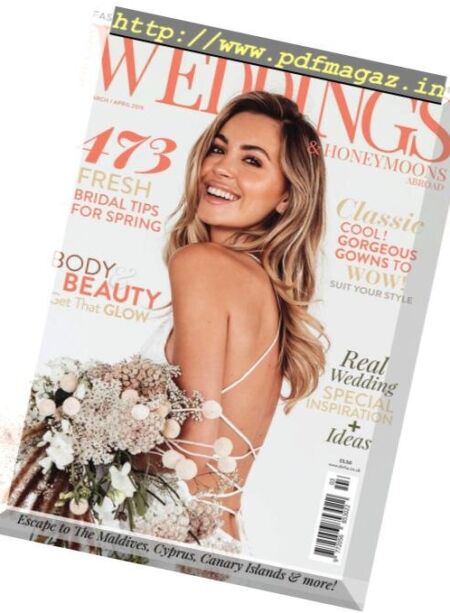 Destination Weddings & Honeymoons Abroad – March-April 2019 Cover