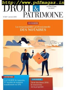 Droit & Patrimoine – 01 janvier 2019