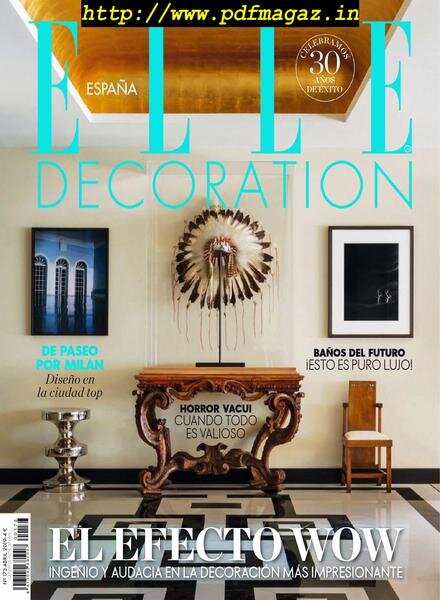 Elle Decoration Espana – abril 2019 Cover