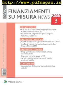 Finanziamenti su misura news – Marzo 2019