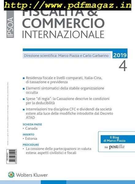 Fiscalita & Commercio Internazionale – Aprile 2019 Cover