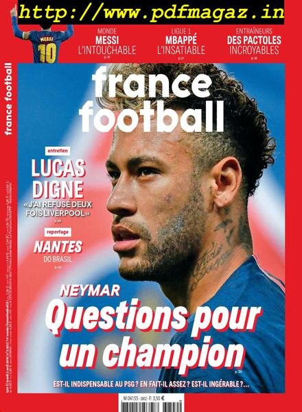 France Football – 02 avril 2019 Cover