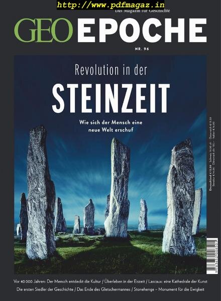 Geo Epoche – April 2019 Cover