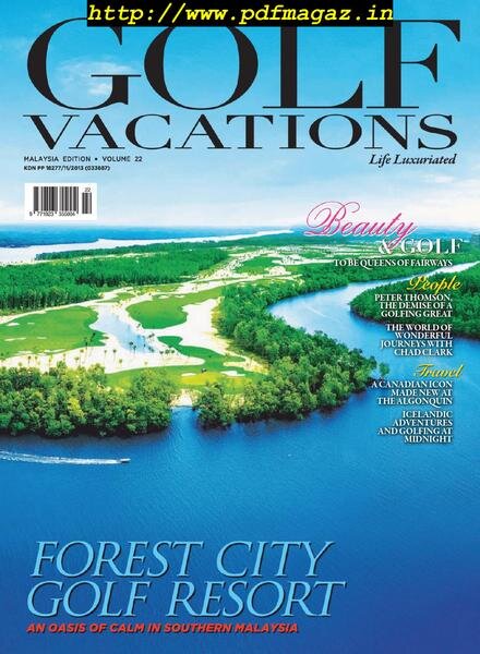 Golf Vacations Malaysia – January 2019 Cover