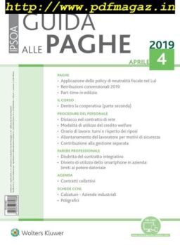 Guida alle paghe – Aprile 2019