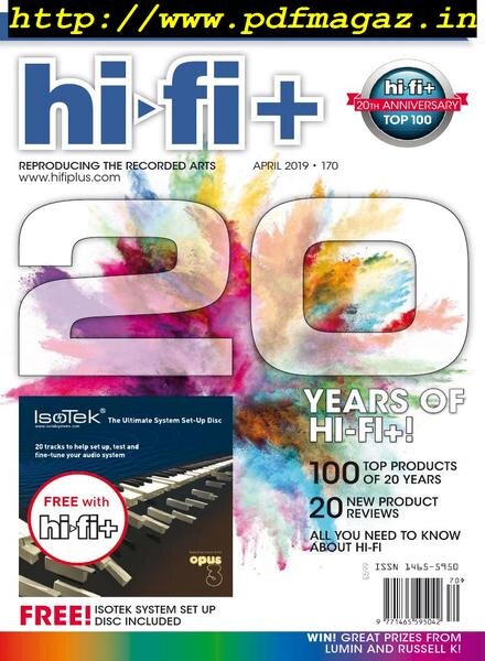 Hi-Fi+ – Issue 170, 20th Anniversary – April 2019 Cover