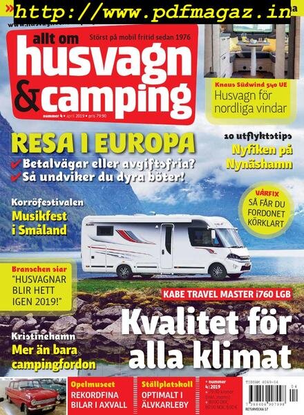 Husvagn & Camping – april 2019 Cover