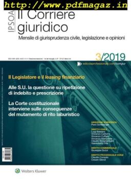 Il Corriere Giuridico – Marzo 2019