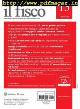 il fisco N13 – 1 Aprile Gennaio 2019