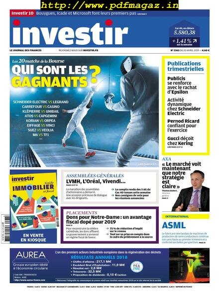Investir – 20 Avril 2019 Cover