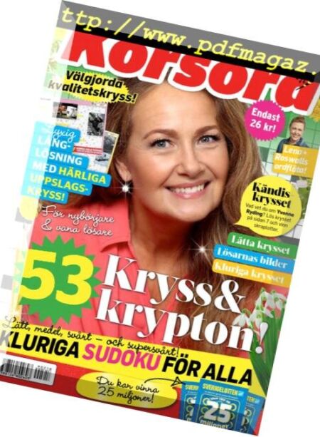 Korsord – 18 mars 2019 Cover