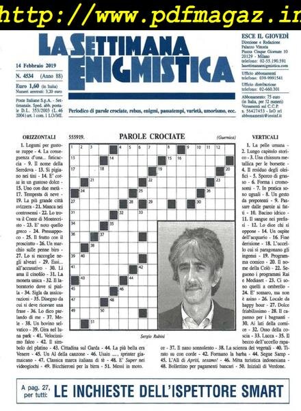 La Settimana Enigmistica – 14 Febbraio 2019 Cover