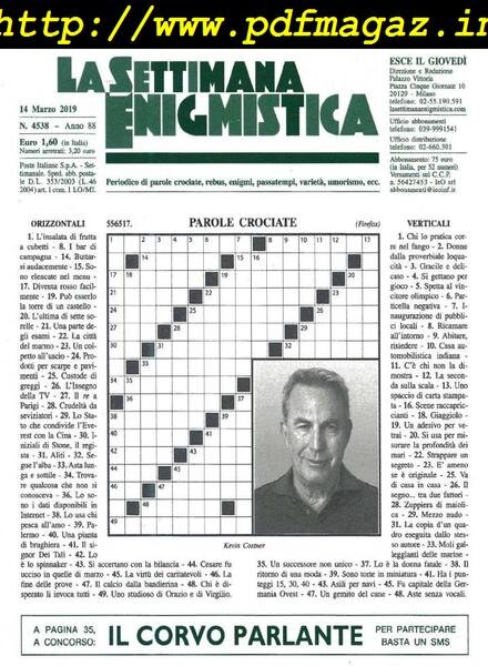 La Settimana Enigmistica – 14 Marzo 2019 Cover