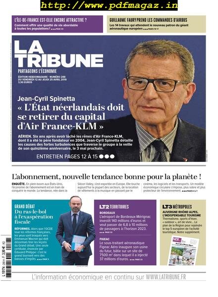 La Tribune – 12 Avril 2019 Cover