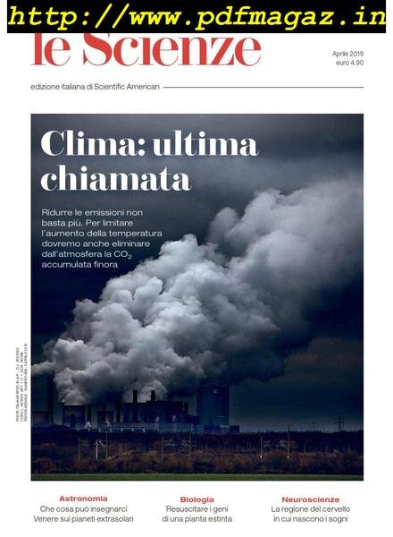 Le Scienze – aprile 2019 Cover