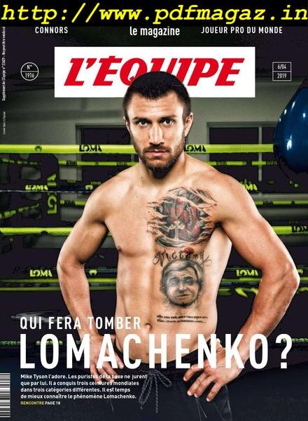 L’equipe Magazine – 6 Avril 2019 Cover