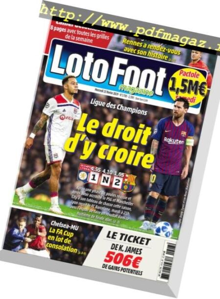 Loto Foot – 13 fevrier 2019 Cover