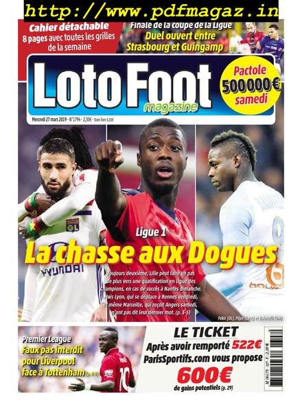 Loto Foot – 27 mars 2019 Cover