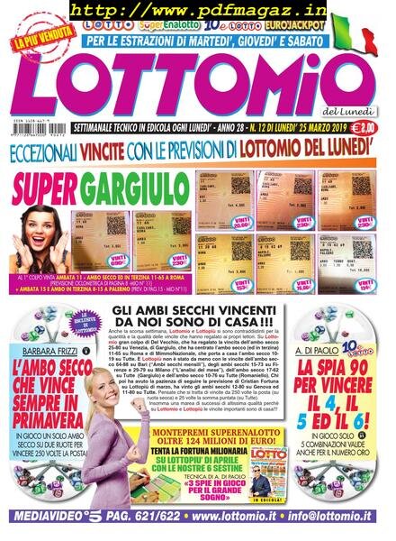 Lottomio del Lunedi – 25 Marzo 2019 Cover