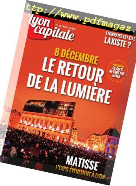 Lyon Capitale – decembre 2016 Cover