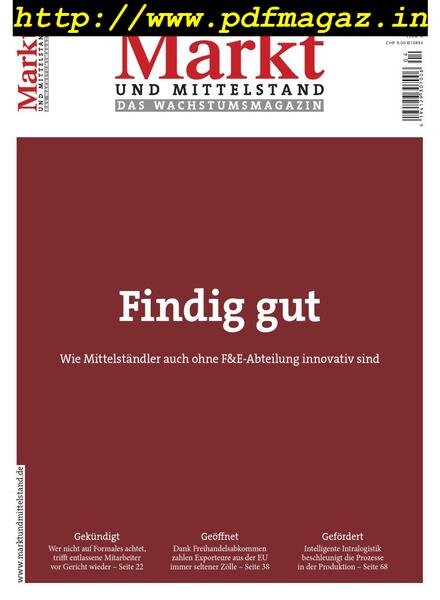 Markt und Mittelstand – April 2019 Cover