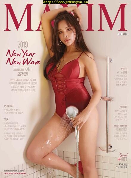 Maxim Korea – January 2019 Cover