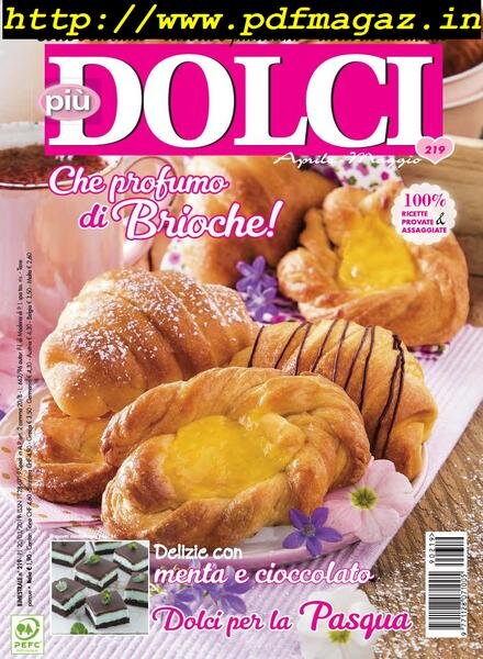 piuDOLCI – Aprile-Maggio 2019 Cover