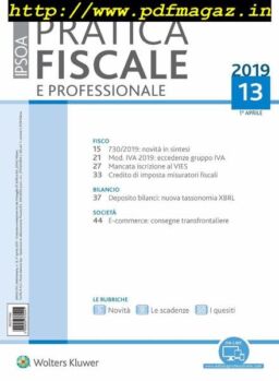 Pratica Fiscale e Professionale – 1 Aprile 2019