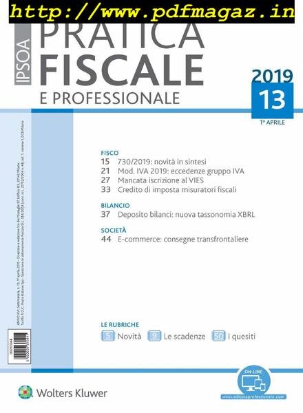 Pratica Fiscale e Professionale – 1 Aprile 2019 Cover