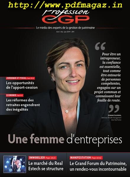 Profession CGP – avril 2019 Cover