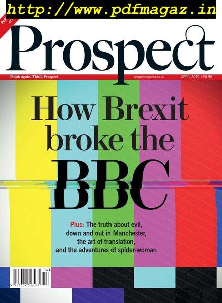 Prospect Magazine – April 2019 Cover