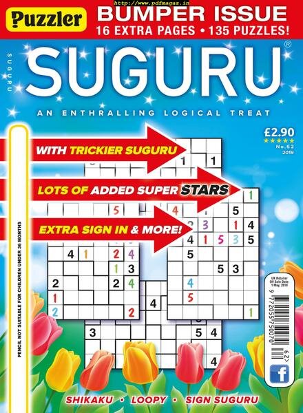 Puzzler Suguru – Issue 62 – April 2019 Cover