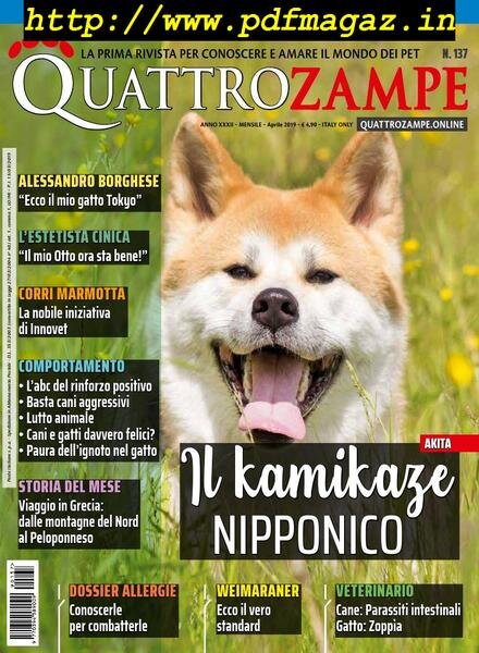 QuattroZampe – aprile 2019 Cover