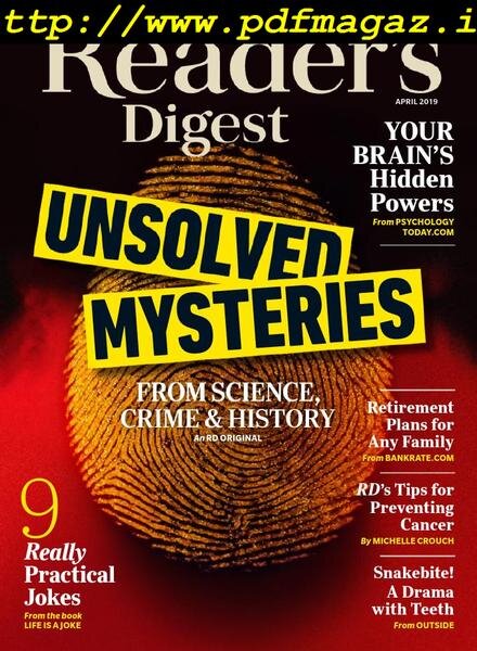 Reader’s Digest USA – April 2019 Cover