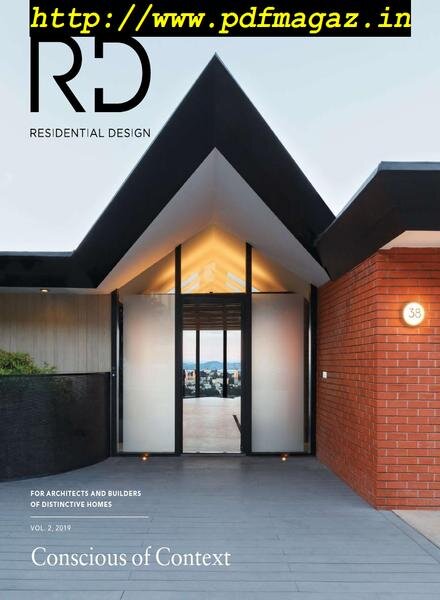 Residential Design – Vol2, 2019 Cover
