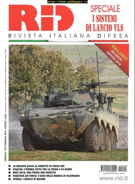 Rivista Italiana Difesa – Febbraio 2019 Cover