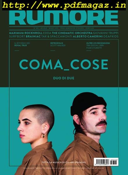 Rumore – Marzo 2019 Cover