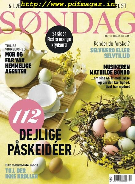 Sondag – 08 april 2019 Cover