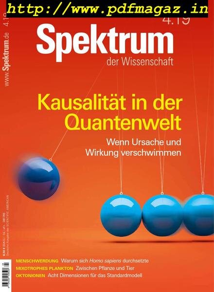 Spektrum der Wissenschaft – April 2019 Cover